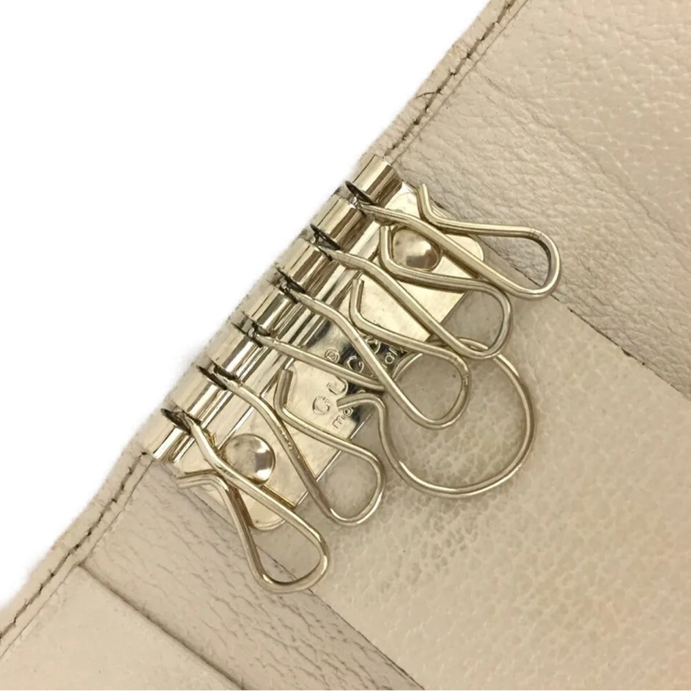 GUCCI Logo Canvas Leather 6 Key Ring Case - Picture 5 of 8
